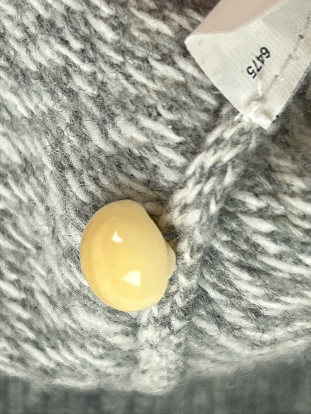 Vintage J crew herringbone Button-Front Cardigan Sweater in Gray and Cream small - Picture 9 of 10